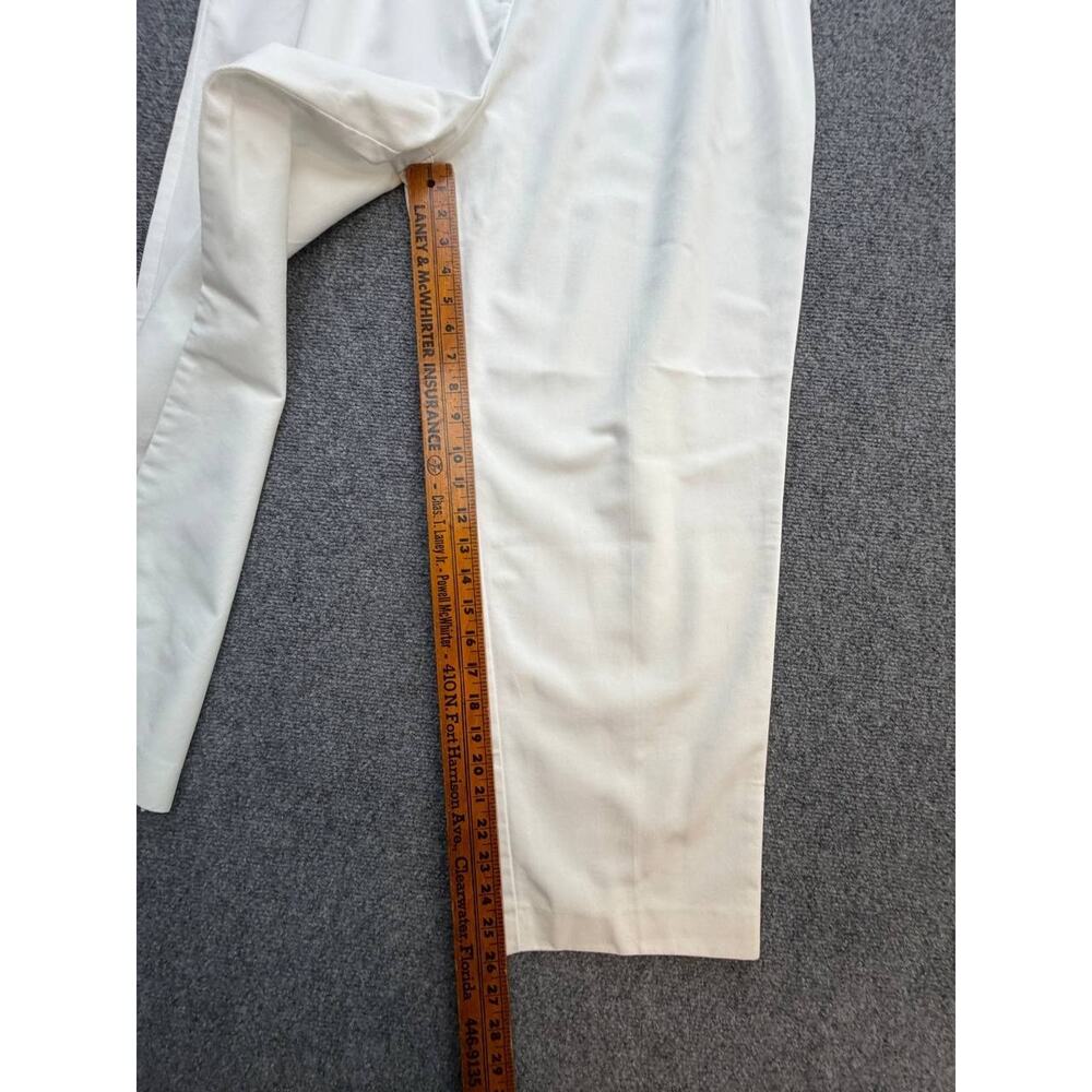 Patchington Petite Women’s Size 32 White Pleated Straight Leg Dress Pants - Picture 4 of 9